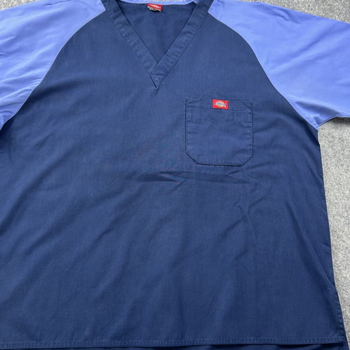 Dickies Scrub Top used, XL, navy blue workwear