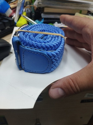 Men's Turquoise Elastic Belt ZSP-37 Adjustable Size