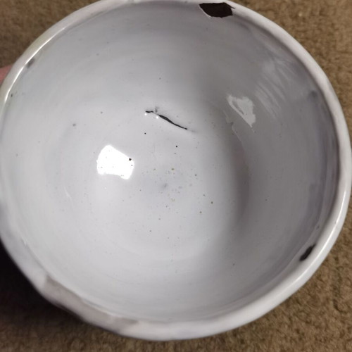 Vintage clay vessel used with glaze