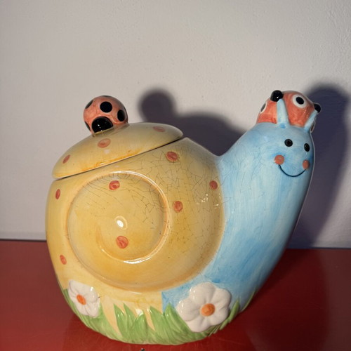 Vintage cookie jar used, 25 cm height