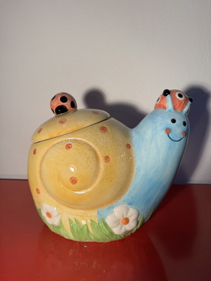Vintage cookie jar used, 25 cm height
