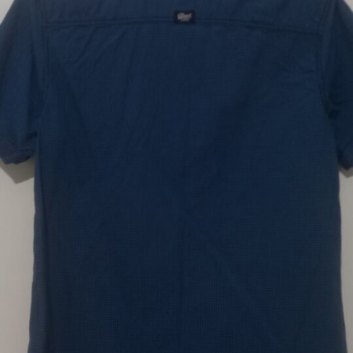 Small short-sleeve shirt for 13-14 years old, like new, black and blue
