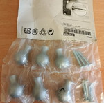 Ikea Kosing knobs silver nickel, 6 new in package