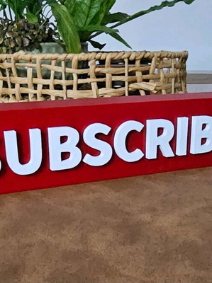Subscribe button 3D logo new