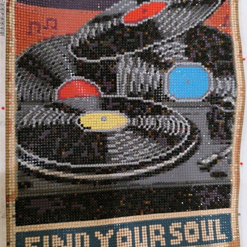 Bead embroidery new, records and vinyl in photo