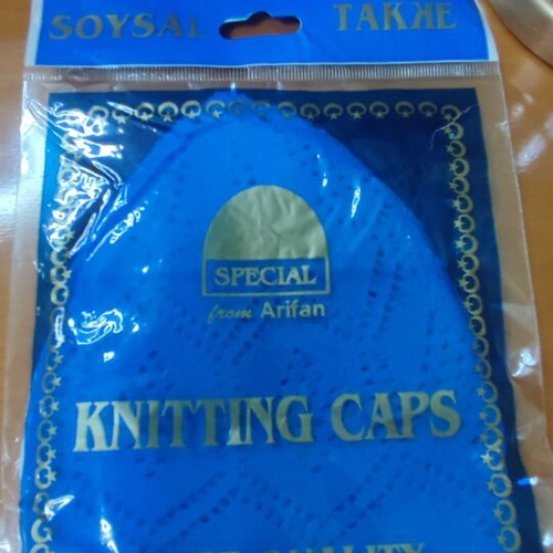 Knitted white skullcap hat, multipurpose casual sleep cap