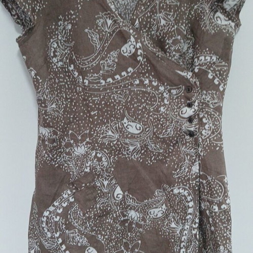 La Redoute linen dress like new, size L, white and beige