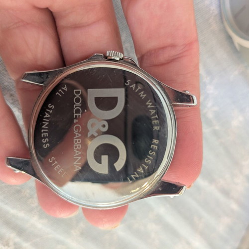Dolce & Gabbana watch used, missing strap, black and silver