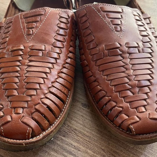 TOMS leather sandals like new, size UK10 EU44.5, brown
