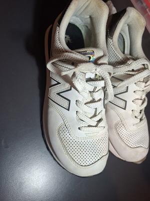 New Balance leather shoes used, size 38, white and black