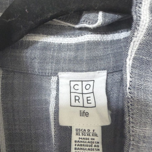 Striped blouse XL, grey