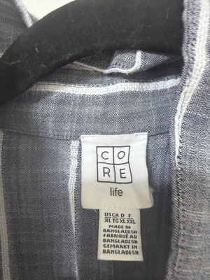 Striped blouse XL, grey