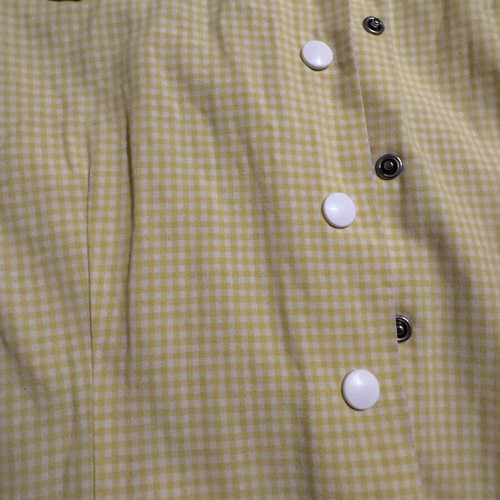 Plaid shirt like new, yellow with studs