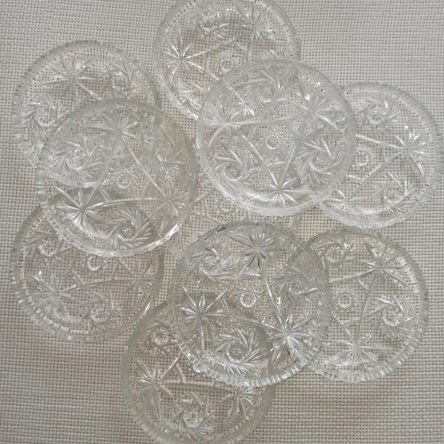 Crystal pasta plates like new, vintage pack of 10