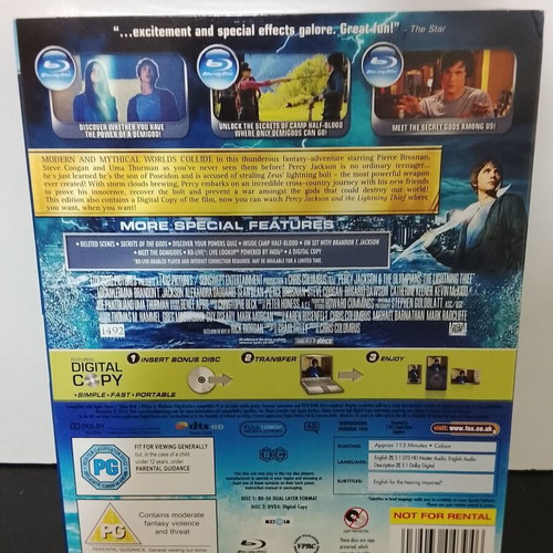 Percy Jackson & the Lightning Thief Blu-Ray new with Greek subtitles