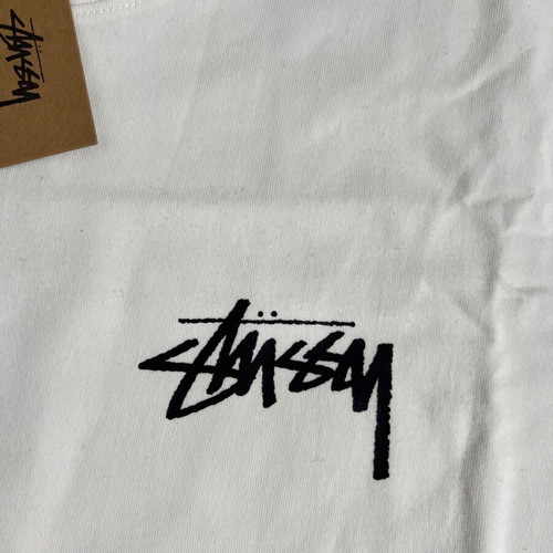 Stussy Shrooms Tee new, sizes M and L, white