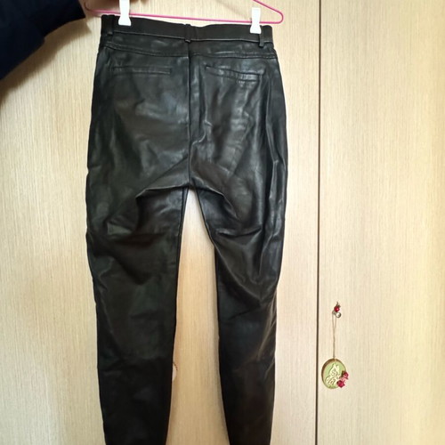 Black leather pants Zara like new, slim fit