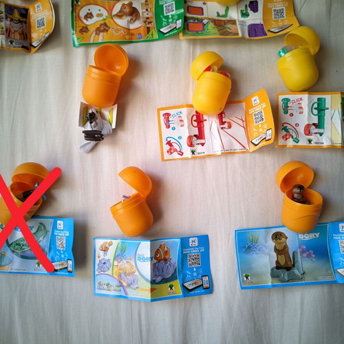 Kinder surprise closed eggs