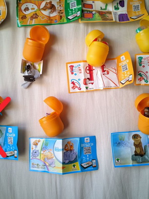 Kinder surprise closed eggs
