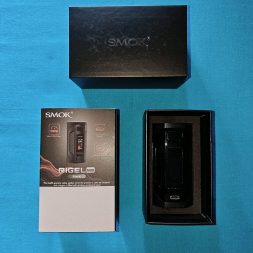 Smok Rigel Mod Black and Smok Black Plating electronic cigarette like new