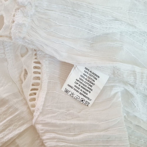 Bluenote long cotton skirt one size white new