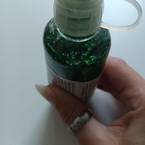 Glitter set like new, gold and green glue for crafts