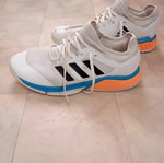 Adidas athletic shoes pair, size 46, white