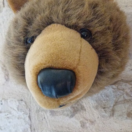 Decorative wall bear like new with furry texture