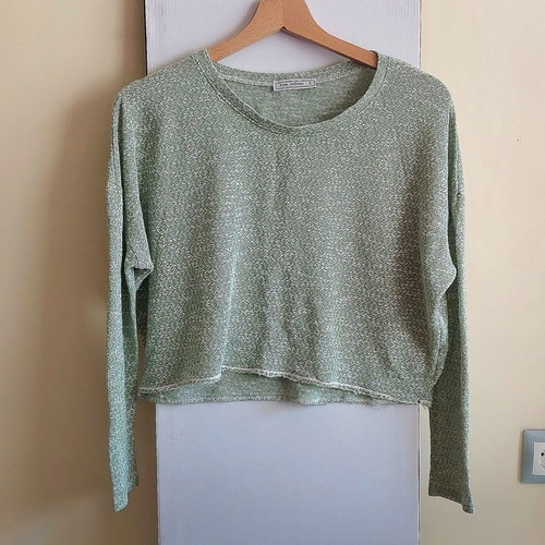 Pink Woman loose blouse, size Small, pale green