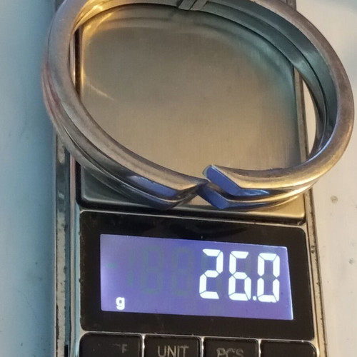 925 silver bracelet cuff, 6 cm - 5 cm adjustable