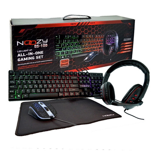Noozy GS-100 Gaming Set with RGB Keyboard, Mouse, Mousepad and Headset