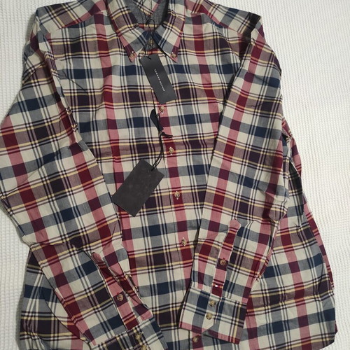Tommy Hilfiger long-sleeve shirt XL new, blue-white-red