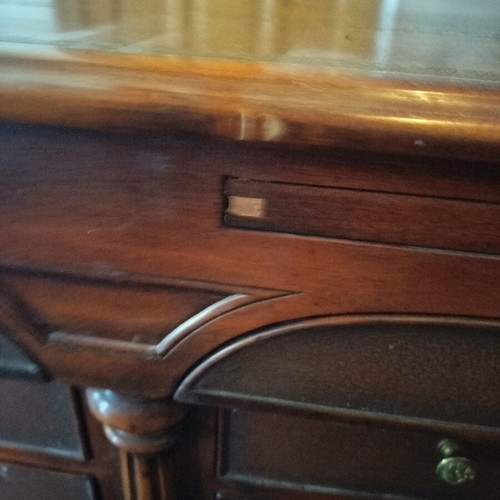 Neoclassical coffee table used with 18 drawers and 6 writing shelves