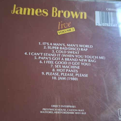 James Brown Live Volume 2 CD, R&B Soul