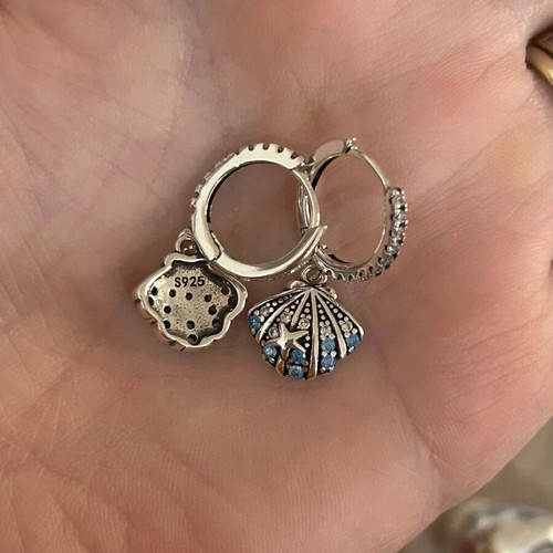 Silver earrings with hallmark new