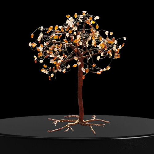 Decorative Tree of Life like new, gemstone accents