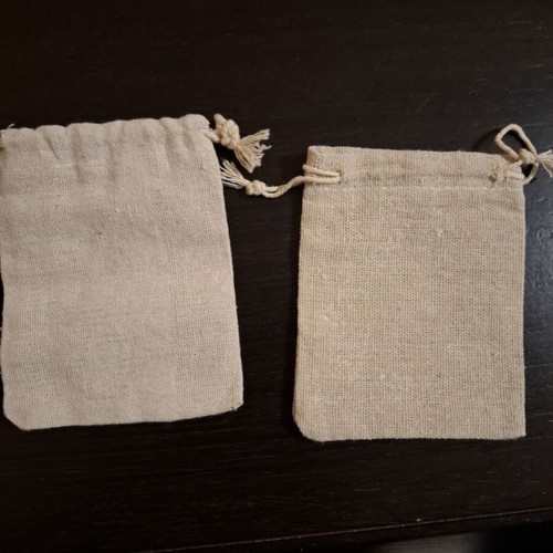 Moonstone fabric bags linen like new, 11cm height 9cm width