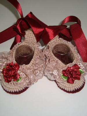 Χειροποίητα πλεκτά παπουτσάκια μπαλαρίνες για μωρά 0-12 μηνών καινούργια