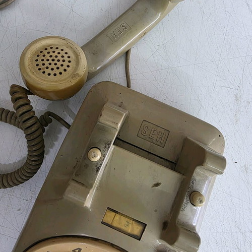 SEH vintage telephone used, Greek made 1980