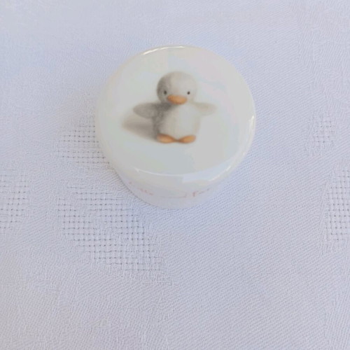 Baby teeth box new, porcelain case with lid