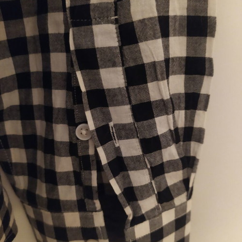 Zara Man Slim Fit checked shirt, size L, black and white
