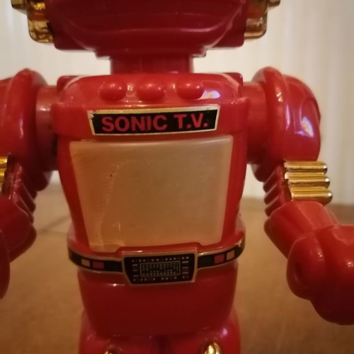 Sonic T.V. robot vintage toy from 1980s used