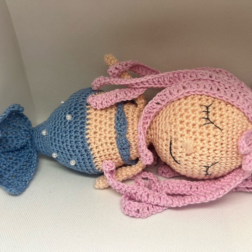 Mermaid crochet 20 cm new made of 100% hypoallergenic yarn