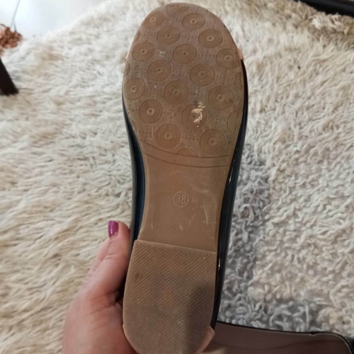Ballerina shoes used, size 38, black and beige