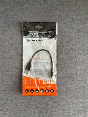 Cabletech USB 2.0 to Micro USB Cable Black 0.2m new