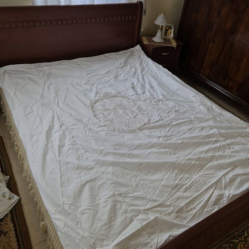 Duvet Cover 1950 White, Like New, Double Bed Size