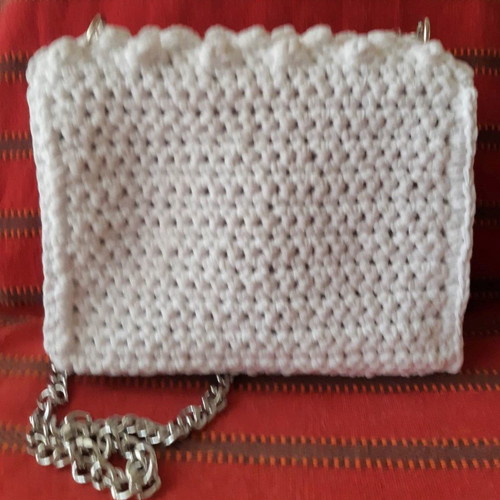 Handmade white crossbody bag new