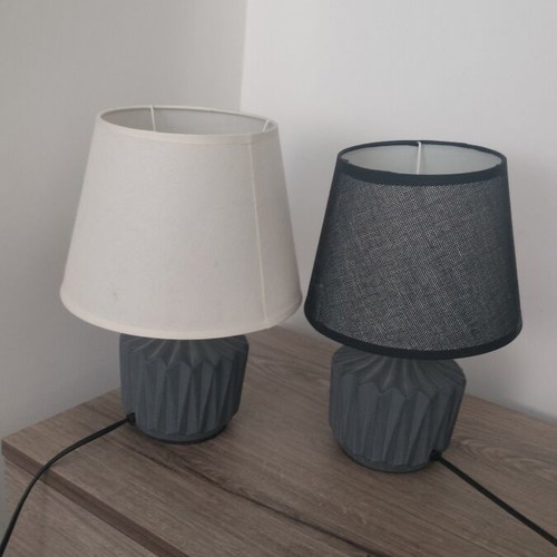 Table lamps grey like new