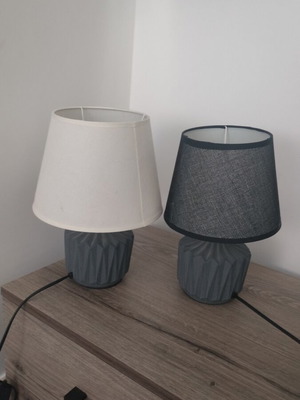 Table lamps grey like new