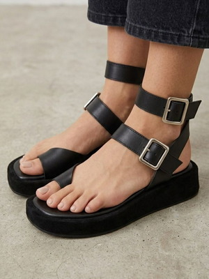 Jonak Σανδάλια δερμάτινα σαν καινούργιο, μέγεθος 38, μαύρα